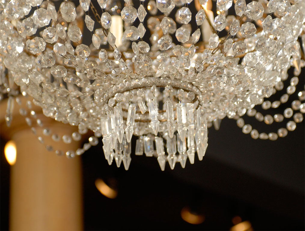 Antique French Crystal Chandelier in the Empire style 1