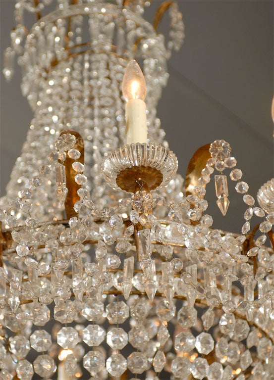 Antique French Crystal Chandelier in the Empire style 4