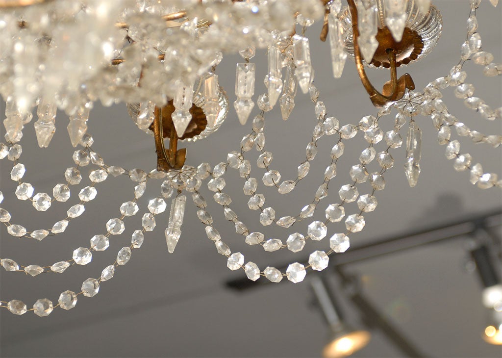 Antique French Crystal Chandelier in the Empire style 5