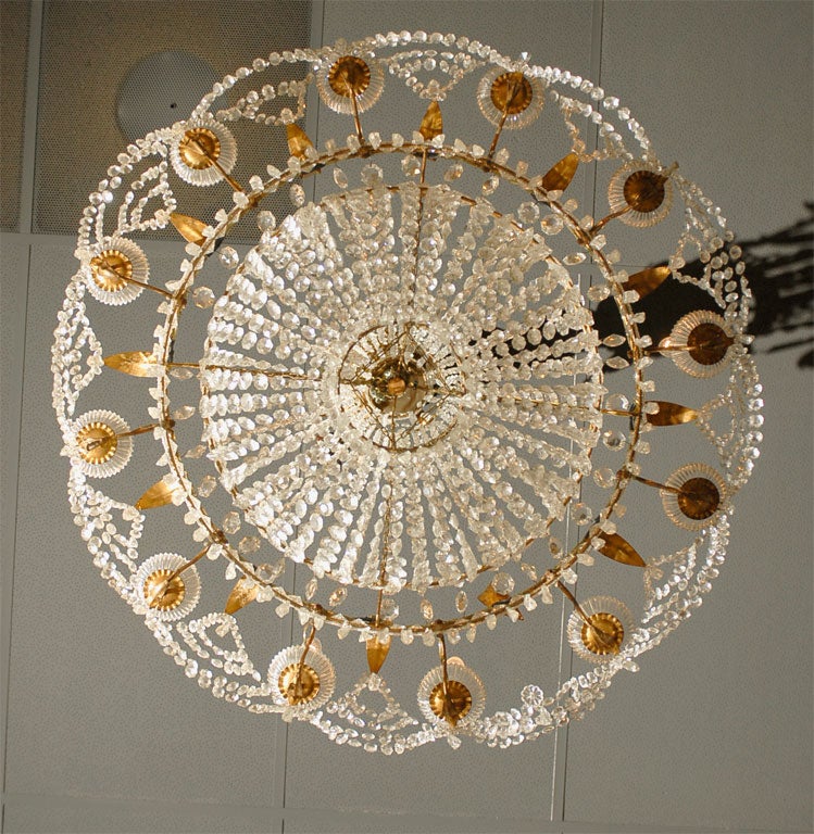 Antique French Crystal Chandelier in the Empire style 6