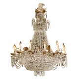 Antique French Crystal Chandelier in the Empire style