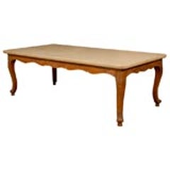 Carved Hunt Table Topped with Burgundy Stone 10