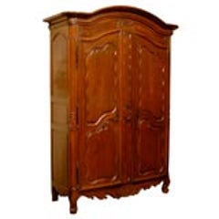 Louis XV Bonnet-top Armoire in Walnut, Provence, c. 1760 11