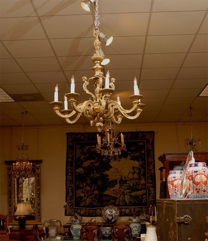 Regence style Gilt-Bronze 8-Light Chandelier, France c. 1880