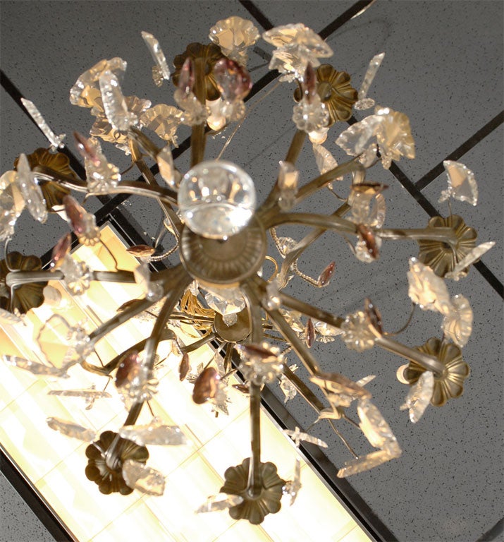 19th Century Louis XV style Bronze and Cut-crystal Chandelier, c. 1890 For Sale