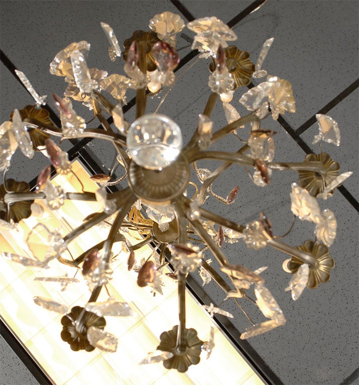 Lampadario in bronzo e cristalli tagliati in stile Luigi XV, 1890 ca. in vendita 1