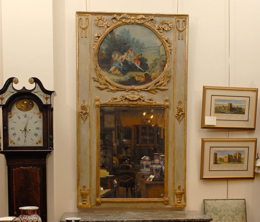 Louis XVI Period Trumeau with Oil-on-Canvas Painting, c. 1790