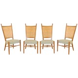 Walnut Set Of 4 Drexel Dining Chairs designed by Kipp Stewart