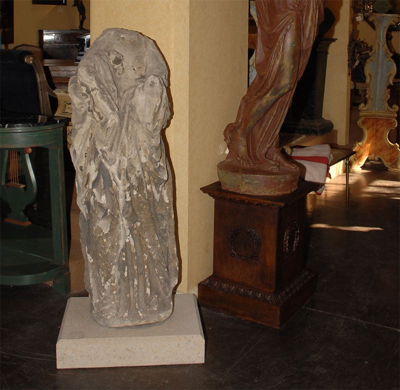 15th  Century  Limestone  Torso