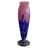 Art Deco Glass Vase by Charles Schneider
