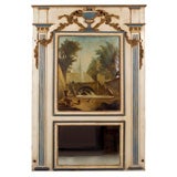 Antique Nineteenth Century Italian Trumeau Mirror