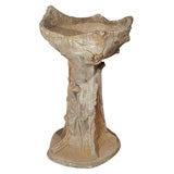 Faux Bois Planter Birdbath - French