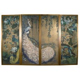 Used Fantasy Aviary - Monumental 8' Hand Painted Theatrical Panels