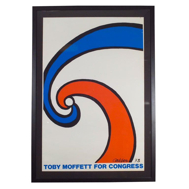 Calder Silkscreen "Toby Moffett for Congress"