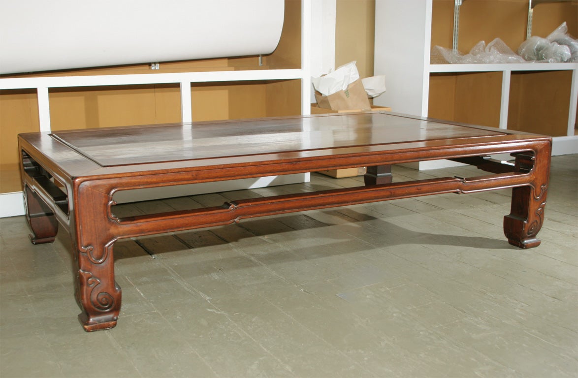 Chinese Hung Mu Rosewood Low Rectangular Coffee Table