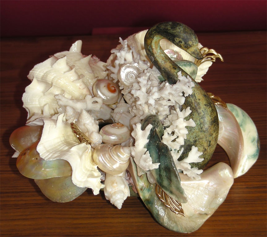French Two Swan-Shaped Candlesticks by Frédérique Lombard Morel For Sale