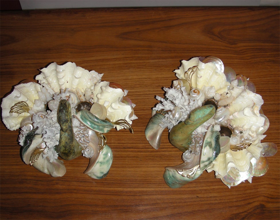 Bronze Two Swan-Shaped Candlesticks by Frédérique Lombard Morel For Sale