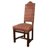 Set of 6 Upholstered Oak Side Chairs
