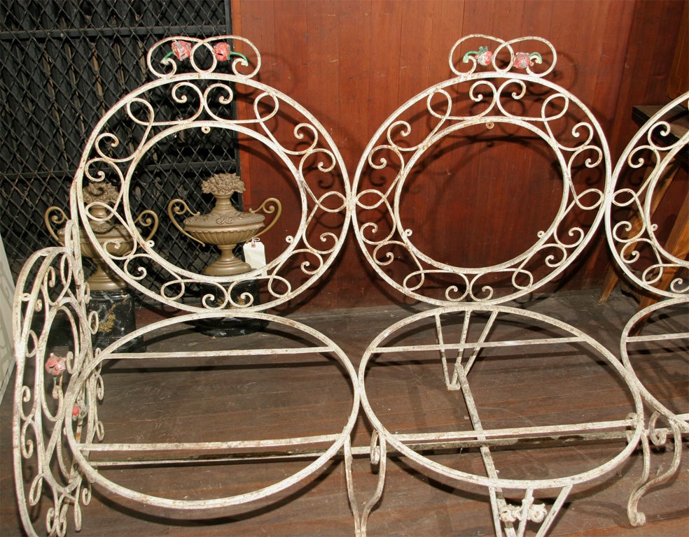 Mid-20th Century French Wrought Iron Settee
