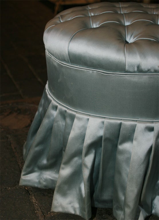 French Satin Pouf 1