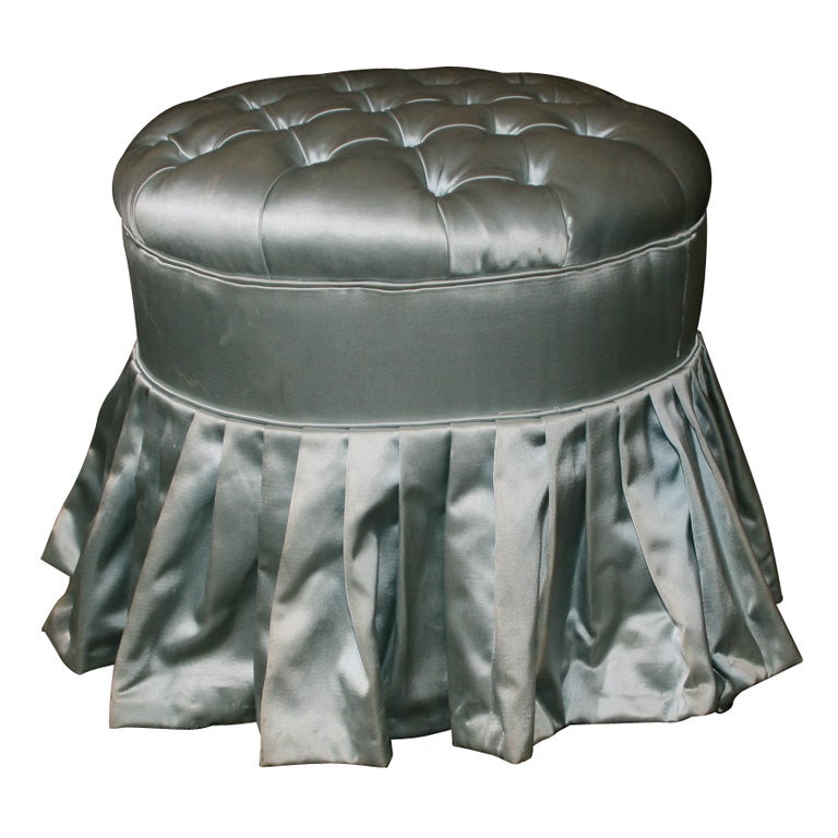 French Satin Pouf