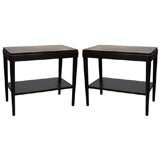 Pair of Streamline Two-tier Side Tables