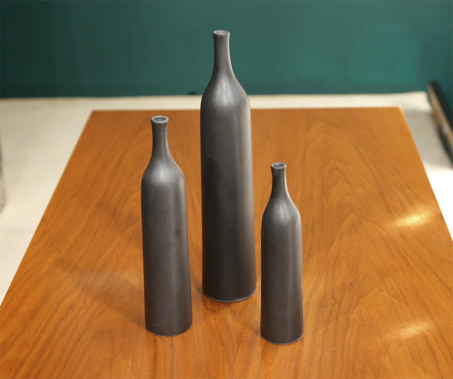 Mid-20th Century Group of Ceramic Vases by Ruelland, French 1950 For Sale