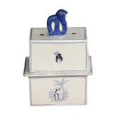 Ceramic Hand-painted Lidded Box by Gio Ponti, Italian 1925