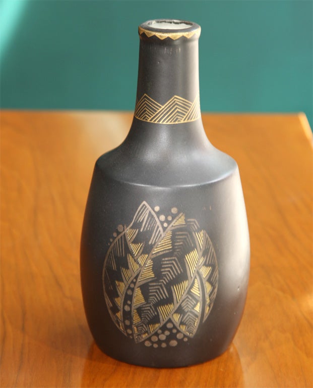 Ceramic Bottle-form Vase by Jean Luce, French 1925 In Excellent Condition In Hoboken, NJ