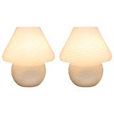 Pair of Charming Murano Art Glass Lamps