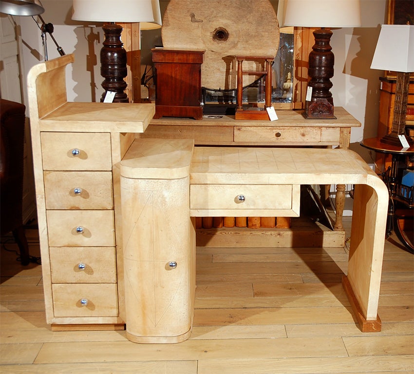 A French Parchment Desk, Circa 1940