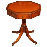 English Octagonal Table with Drawers in Walnut, Circa 1840