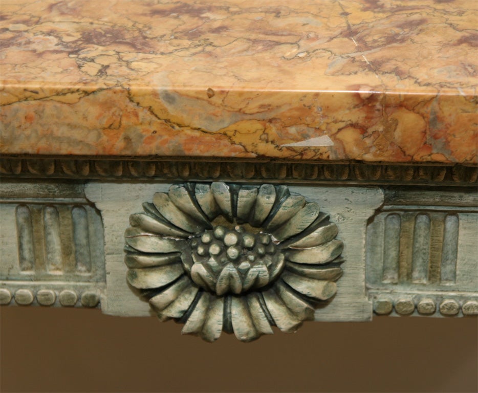 20th Century Jansen Painted Console with Marble Top For Sale
