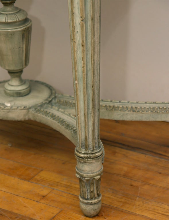 Jansen Painted Console with Marble Top For Sale 1