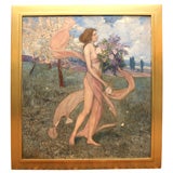 Art Nouveau Painting by Alexander Goltz, "Fruhling" 10