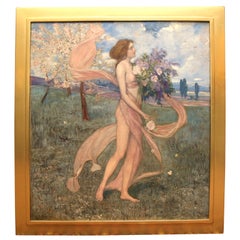 Art Nouveau Painting by Alexander Goltz, "Fruhling"
