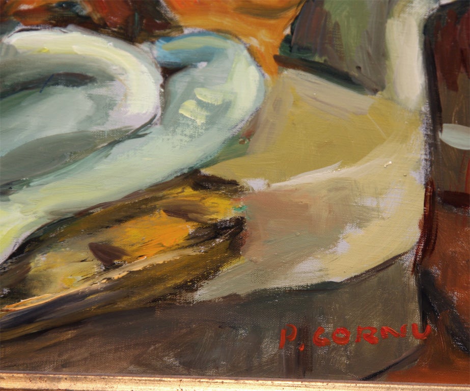 Pierre Cornu, Oil on Canvas In Excellent Condition In Bridgewater, CT