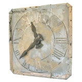 Large Painted Zinc Clock Face from a French Clocktower
