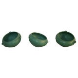 Arts and Crafts Green Glazed Jardinieres