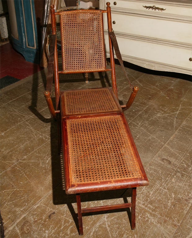 French 19th C. Faux Bamboo Campaign Folding Chair