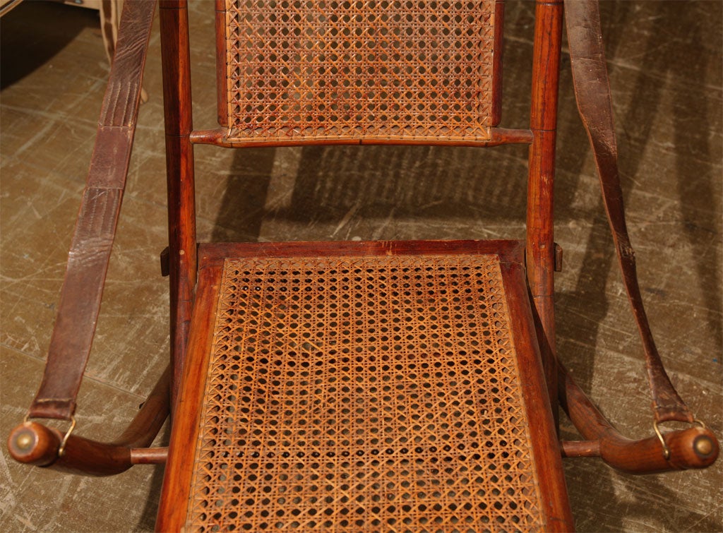 19th C. Faux Bamboo Campaign Folding Chair 4