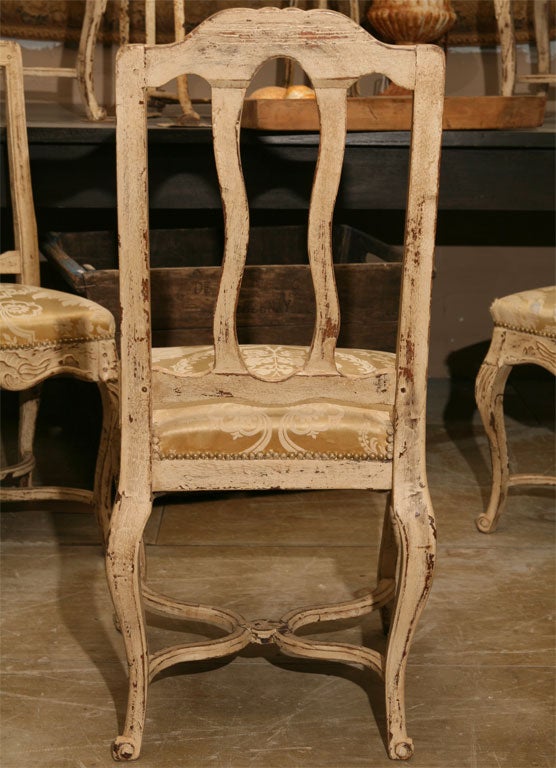 19th Century Set of 6 Antique French Dining Chairs