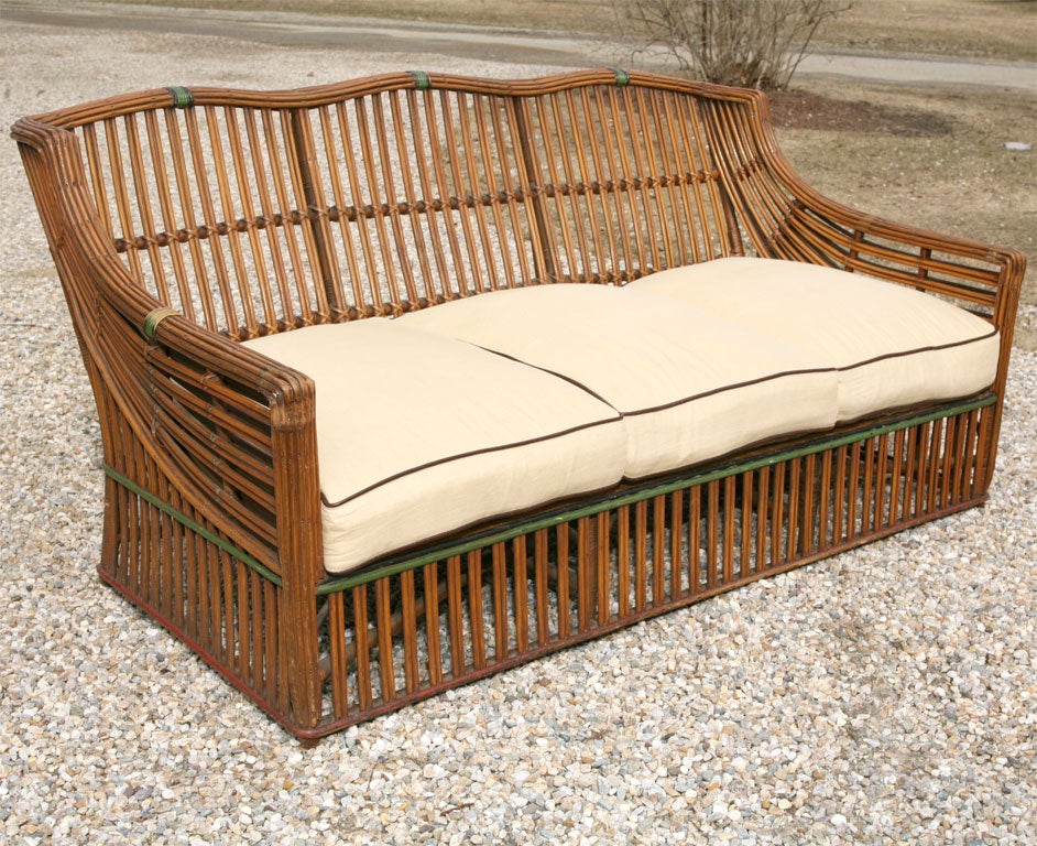 2 ITEMS OF 4-PIECE STICK WICKER  SET