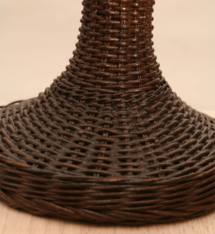 Wood NATURAL WICKER TABLE LAMP