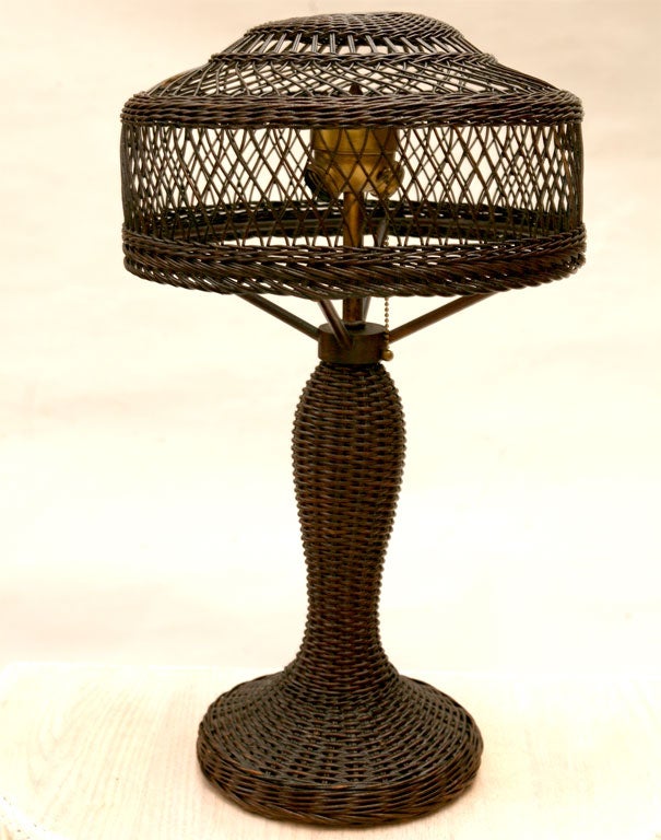 NATURAL WICKER TABLE LAMP 3