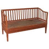 Small Red Swedish Bench