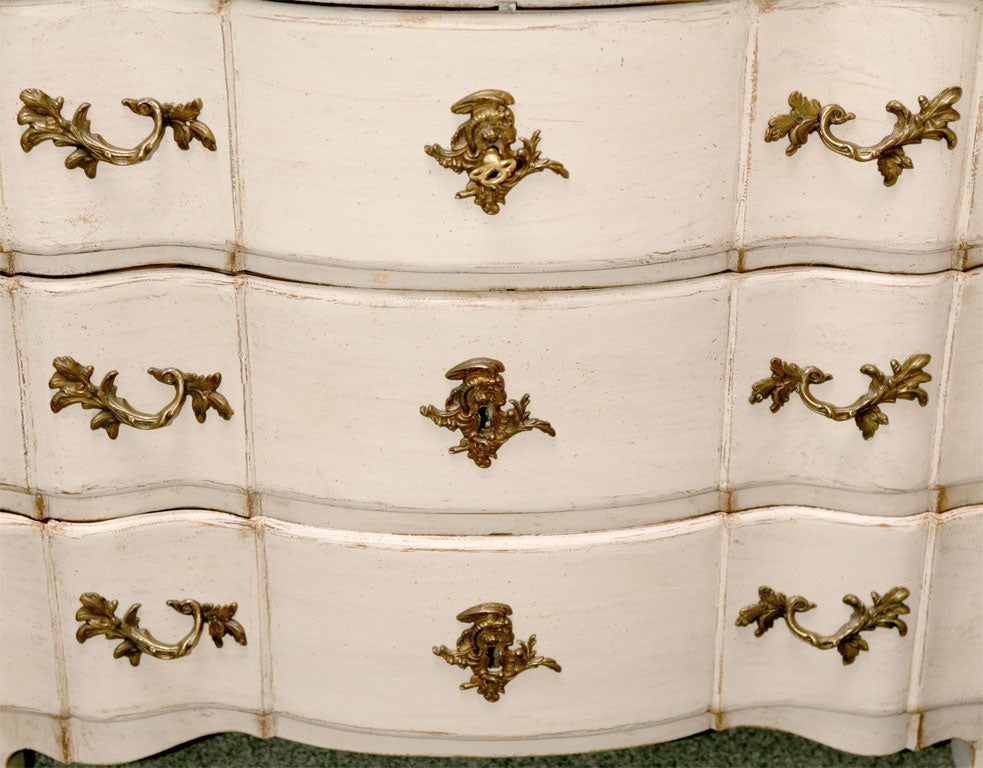 Swedish Baroque Bow-Front Commode