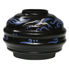 Antique French Amethyst Artist Signed Vase