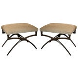 Pair of Sculptural "Atlante" Benches by Alexandre Logé 7