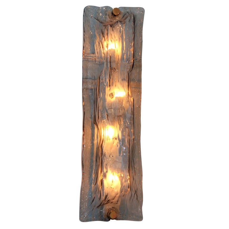 Textured Glass Sconce by Venini at 1stdibs